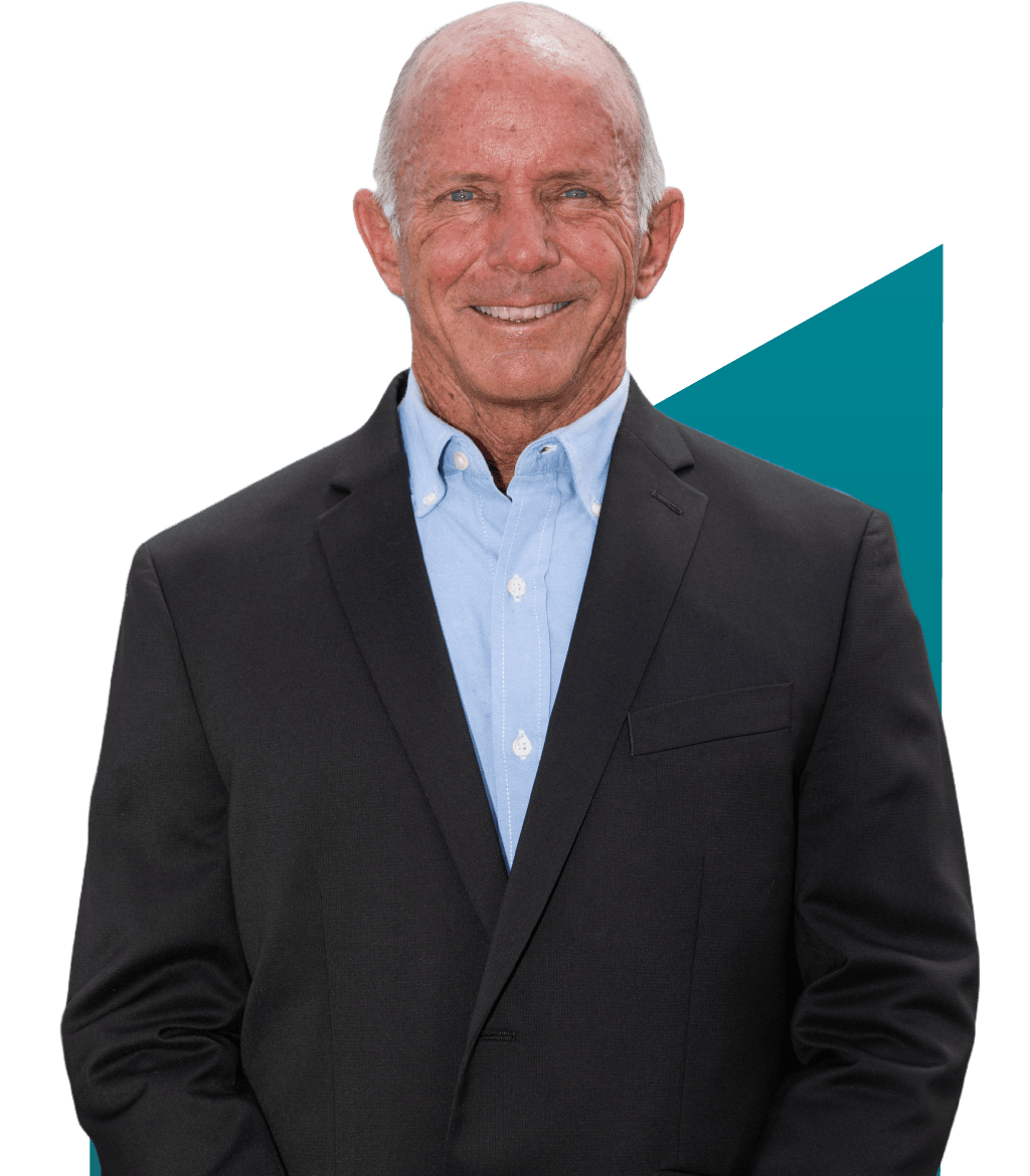 Rev Services - Randy Lail Portrait Headshot 9 (Leadership Team) Portrait photo of Randy Lail with the REV Service teal shape